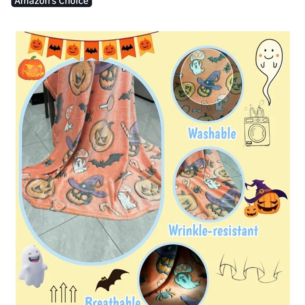 Halloween Pumpkin Blanket